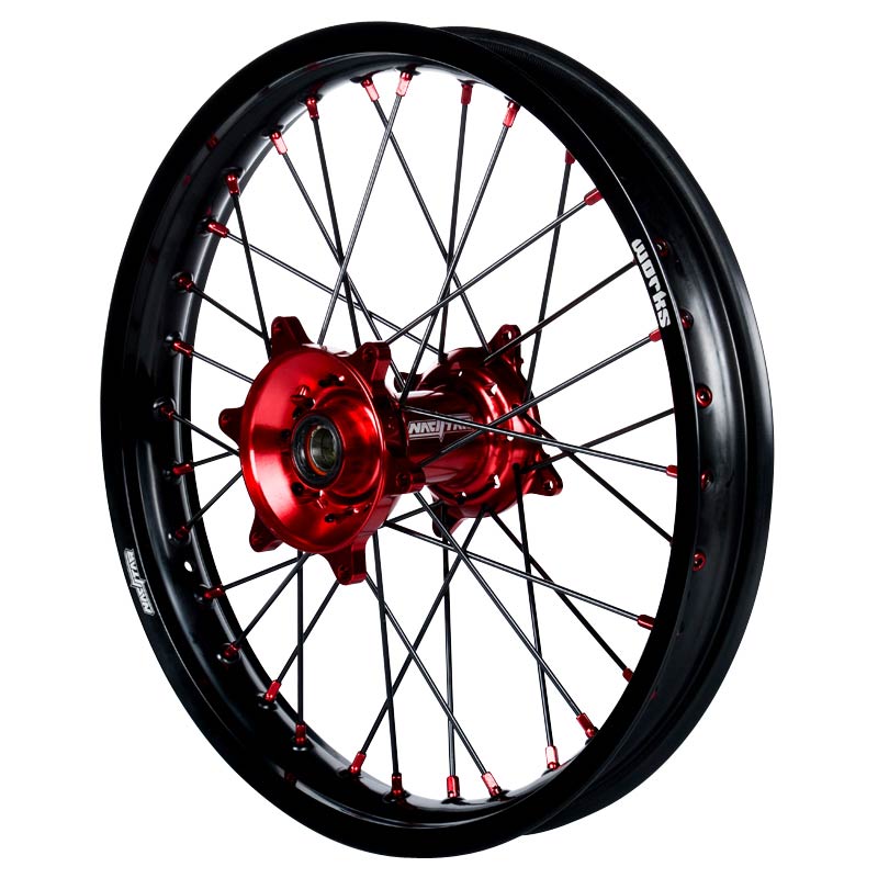 2004-2017 Honda CRF250X / 2005-2017 CRF450X Wheel Set Red/Black - Blac