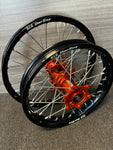 2021-2024 KTM/Husky/GasGas Supermini Custom Wheel Set Orange/Black - DID Dirtstar Rims