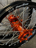 2021-2024 KTM/Husky/GasGas Supermini Custom Wheel Set Orange/Black - DID Dirtstar Rims