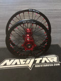 2021-2024 KTM/Husky/GasGas Supermini Custom Wheel Set Red/Black - DID Dirtstar Rims