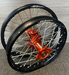 2003-2024 KTM 125-450 Custom Wheel Set - Orange/Black - DID STX Rims