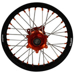 2021-2024 KTM SX85 Wheel Set Orange/Black - Silver Spokes